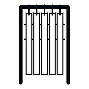 Vertical window blinds creating privacy and shade icon vector