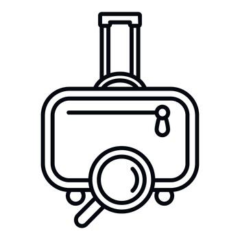 Luggage inspecting service finding problems in baggage vector