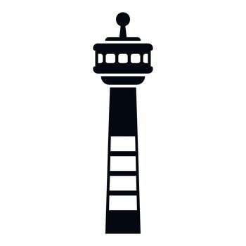 A tower with a clock on top of it vector