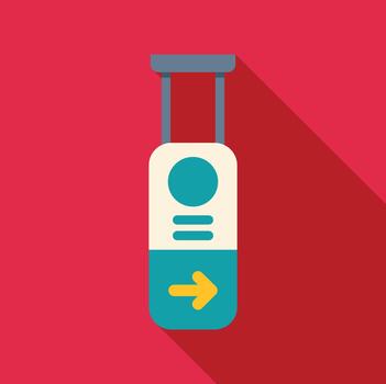 Subway station navigation sign pointing right vector