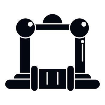 Electroscope with ball terminals for detecting electric charge icon vector