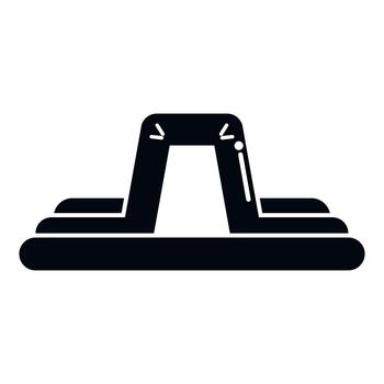 Inflatable bouncy castle playground icon design element vector