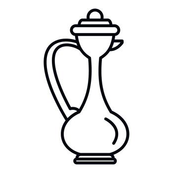 Elegant decanter line art icon creating a beverage presentation vector