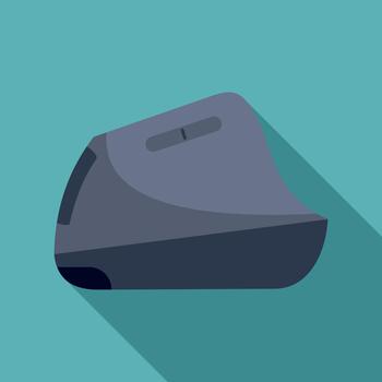 ergonómico vertical computadora ratón plano diseño icono vector