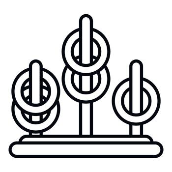 anillo sacudida juego presentando aros en vertical publicaciones vector