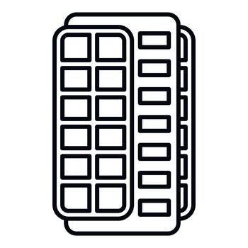 Waffles stacked as breakfast menu item icon vector