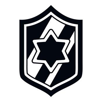 Star of david shield displaying religious protection symbol vector