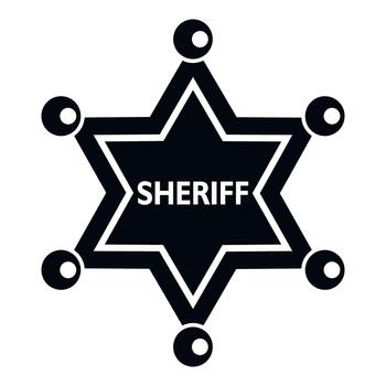 un alguacil estrella con el palabra alguacil en eso vector