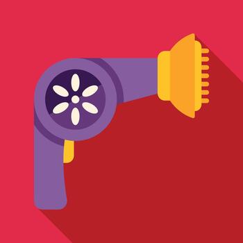 pelo peinado aparato icono con difusor adjunto archivo vector