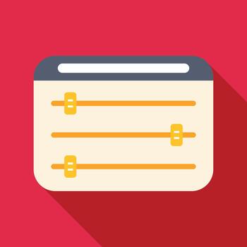 ajustando ajustes controlar panel con usuario interfaz deslizadores vector