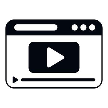 Online player streaming content in browser vector