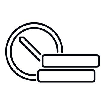 Scheduling time with tasks list icon concept vector