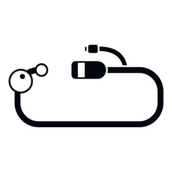 Security cable with usb plug system locking mechanism vector