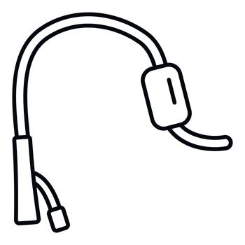 Headset with microphone representing call center support vector