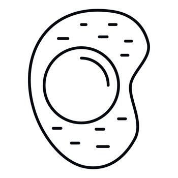 Biological cell structure line art representing science vector