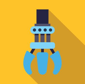 Arcade game claw machine robot arm gripper vector