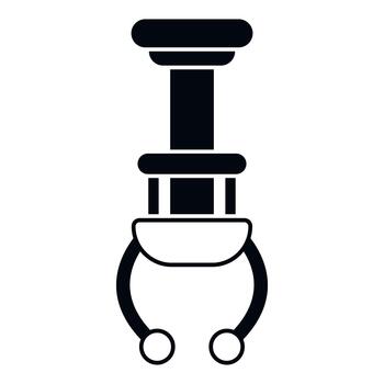 robótico garra máquina pinza brazo icono vector