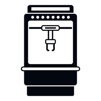 3d impresora máquina automatizando moderno fabricación tecnología vector