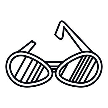 Broken shutter shades representing retro style party vector