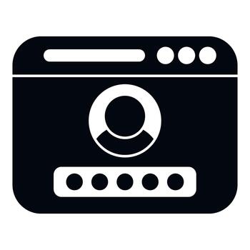 usuario iniciar sesión seguridad acceso interfaz en solicitud web navegador vector