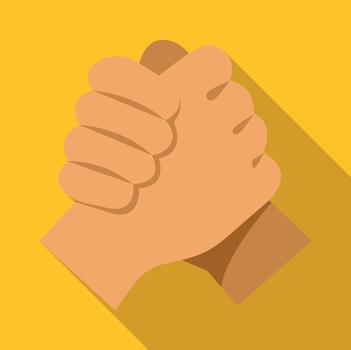 equipo arriba manos simbolizando cooperación y apoyo vector