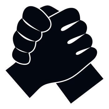 manos abrochado juntos demostración unidad y fuerte trabajo en equipo vector