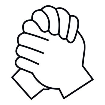 Hands showing unity, teamwork, friendship, and support vector