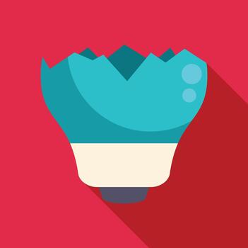 Broken light bulb icon representing failure and damage vector