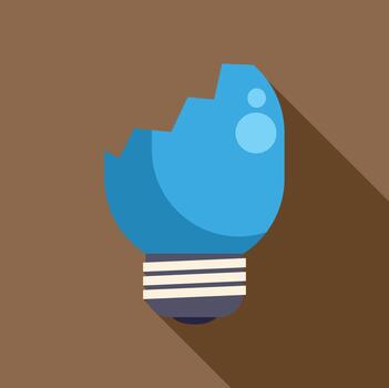 roto ligero bulbo representando idea fracaso y dificultad vector