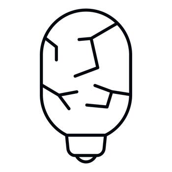 roto ligero bulbo icono representando idea fracaso vector