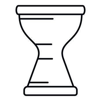 Hourglass symbol representing time passing and countdown vector