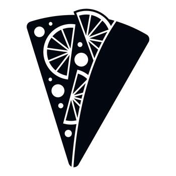 Crepe with lemon citrus slices and dots vector