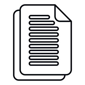 apilar de documento archivos icono delineando datos vector