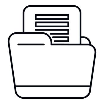 Organizing data with a file folder document icon vector