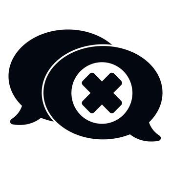 charla mensaje error borrando en línea comunicación habla burbuja vector
