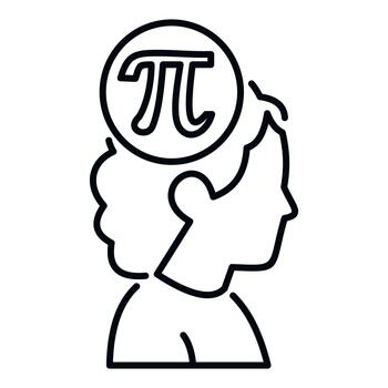 persona pensando acerca de Pi matemáticas ecuación cálculo vector