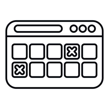 Online browser calendar scheduling event cancellation icon vector