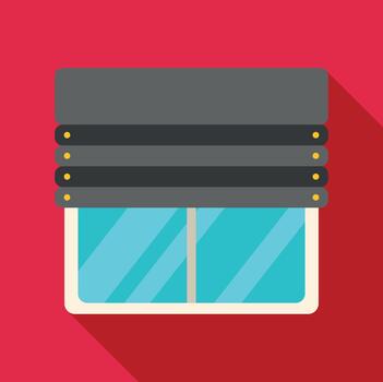 Window with closed blinds creating privacy icon vector