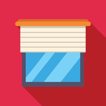 Window with blind providing privacy and light control vector