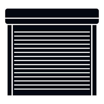 Roll up security shutter icon providing protection vector