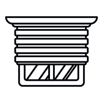 Building ventilation system component for air extraction vector