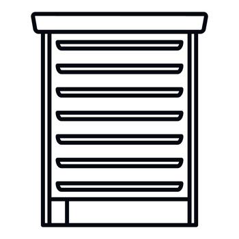 Roller shutter icon representing security and protection vector