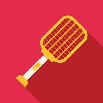 Electric bug zapper racket controlling flying insect pest vector