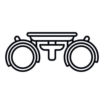 Optometry trial frame for vision testing vector
