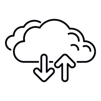 Cloud computing data upload and download synchronization vector