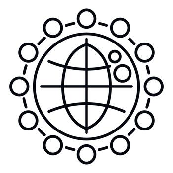 Global network connecting people on world internet platform vector