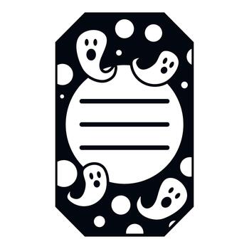 Halloween ghost tag with blank text space vector