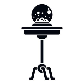 Crystal ball on stand for fortune telling predicting future vector