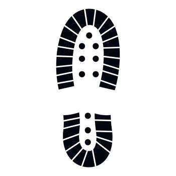 Boot sole print showing an adventure and hiking concept vector
