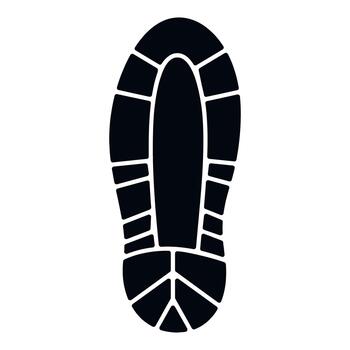 Boot print showing sole tread pattern for hiking vector
